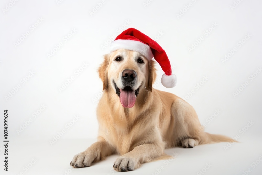 Wall mural Dog retriever christmas mammal.