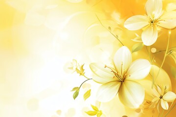 Pale yellow floral background