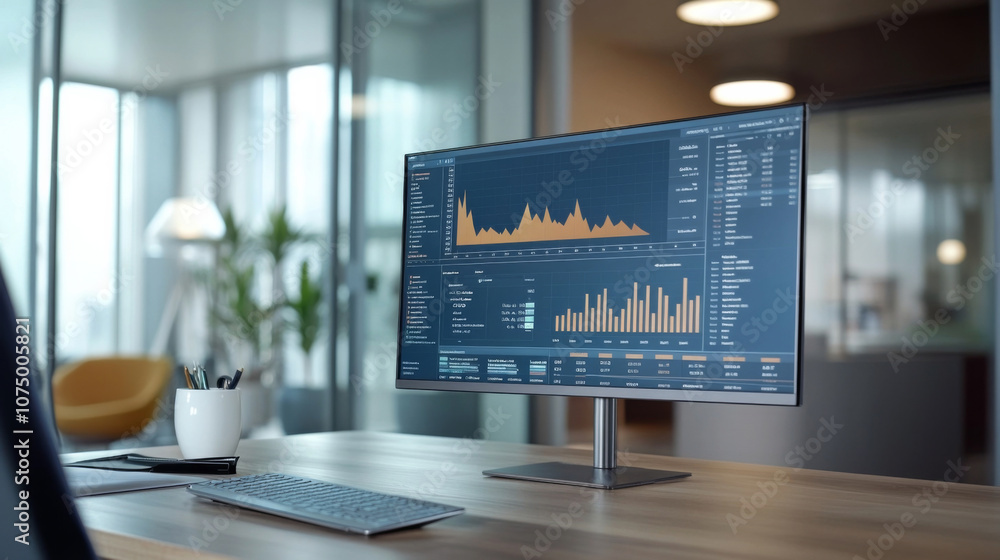 Poster digital dashboard showcasing detailed yield analysis across funding instruments