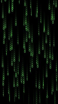 Stream of ones and zeros, binary code