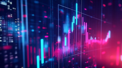 Business poster. Topic, investments and finance. Images of money and financial charts, strategies and analysis. Illustration in the style of an advertising banner