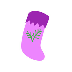 christmas sock vector 