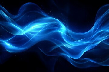 Obraz premium Glowing Light Streaks and Northern Lights. AI generated illustration.