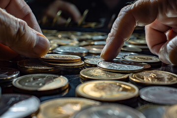 An image of historical coins collections ai generative