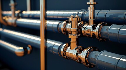 A photo of a set of water supply lines