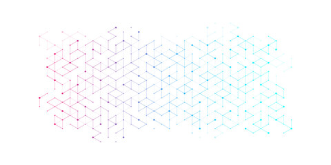 Modern health care or medical background design. Health care innovation concept. Horizontal header web banner. Abstract geometric background with hexagon shapes for medicine, science, chemistry.