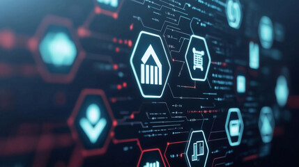 Interconnected Digital Icons for ESG Corporate Sustainability Framework