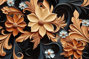 3D Filigree Seamless Patterns
