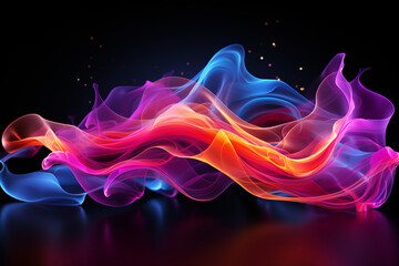 Fototapeta premium Celestial Wave Illumination - Generative AI