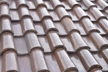 Roof tile surface for background