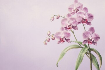 Fototapeta premium Orchid flower blossom plant inflorescence.