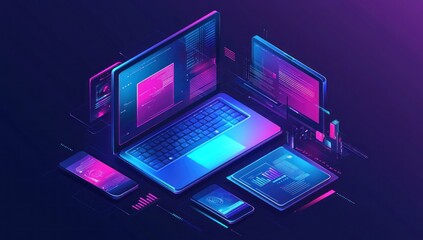 Digital Devices and Technology Illustration