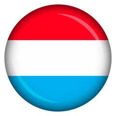 Luxembourg flag circle pin and badge