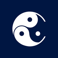 Logos are the letter C and yin yang. Outline and unique.