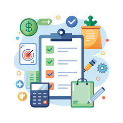 Financial Planning and Organization Illustration. Finance Illustration clipart Vector Design