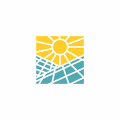 solar energy solar panel vector icon logo and symbol