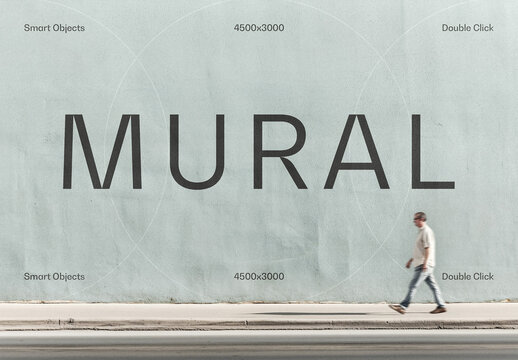 Large Wall Mockup With Generative AI