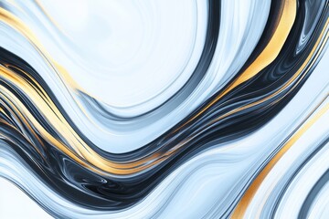 Liquid paint - sea blue and gold - Stock