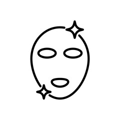 facial mask icon vector, line style icon