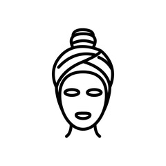 facial mask icon vector, line style icon