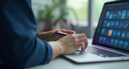 businessman working on laptop