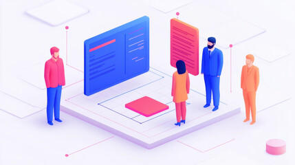 Transparent Governance: Digital Chart Showcasing Ethical Practices and Clear Reporting in 3D