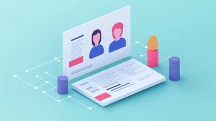 Fototapeta premium Governance Transparency and Clear Reporting in Digital 3D