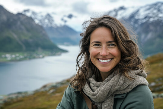 smiling Norway woman in her 30s
