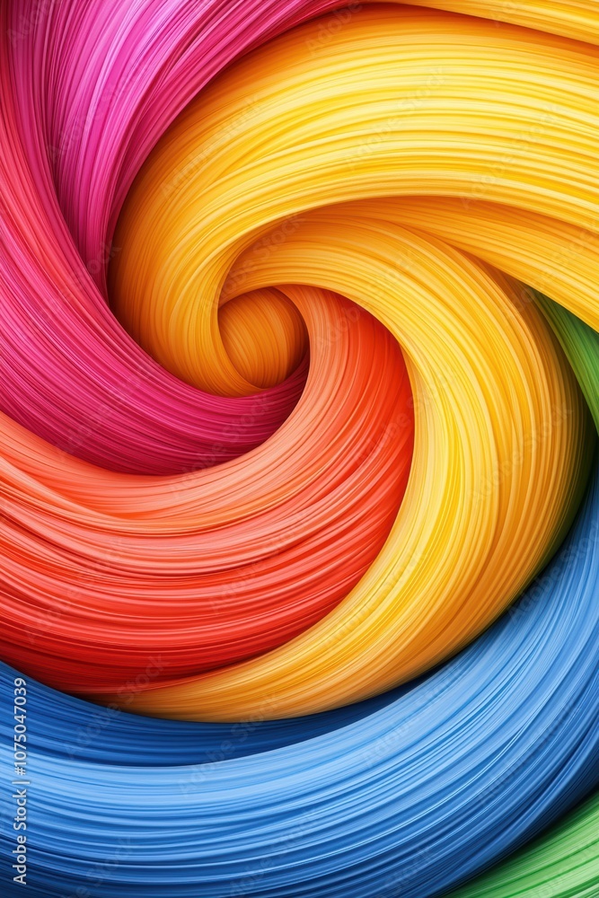 Poster vibrant swirl of colorful paint strokes creating a dynamic abstract background, perfect for artistic