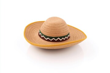 A traditional straw sombrero hat, perfect for festive occasions and cultural celebrations. Unique design and colorful accents make it stand out.