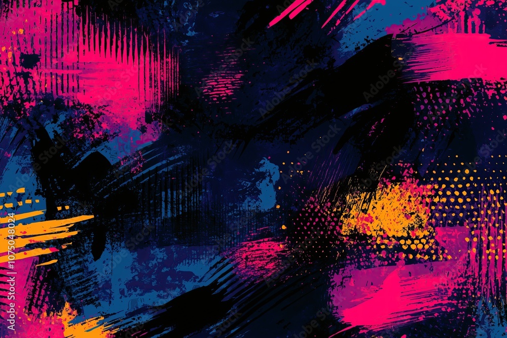 Aufkleber colorful abstract background with bold strokes and textures in vibrant hues