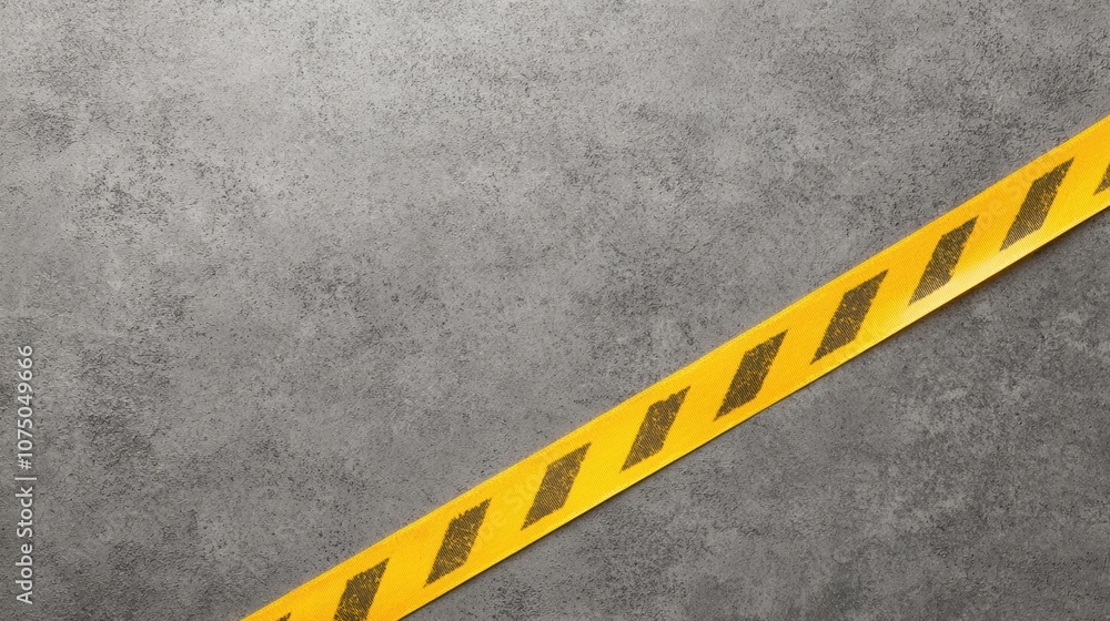 Aufkleber this image features a yellow caution tape set against a textured gray background, ideal for safety a