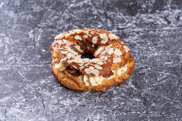 Delicious sweet bun handmade cake. Baking, pastry