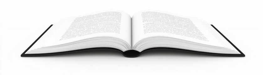 Obraz premium An open book with blank pages, symbolizing knowledge and creativity. Perfect for educational, literary, or inspirational themes in graphy.