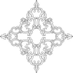 Sketch vector illustration silhouette design ornament decoration accessories baground classic vintage ethnic traditional mythological animal 