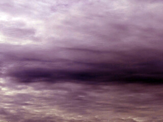Big White Fluffy Clouds on A Blue Sky With Fine Whispy Lines Abstract Skyscape