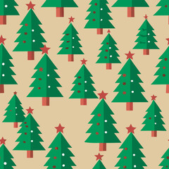 christmas tree seamless pattern