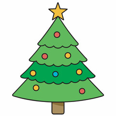 christmas tree isolated on white
