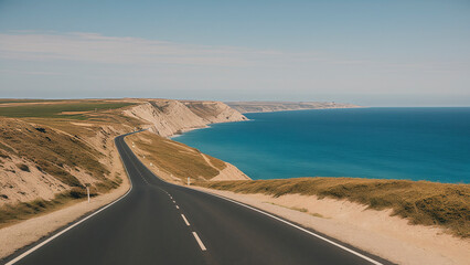 Fototapeta premium A car-free coastal road