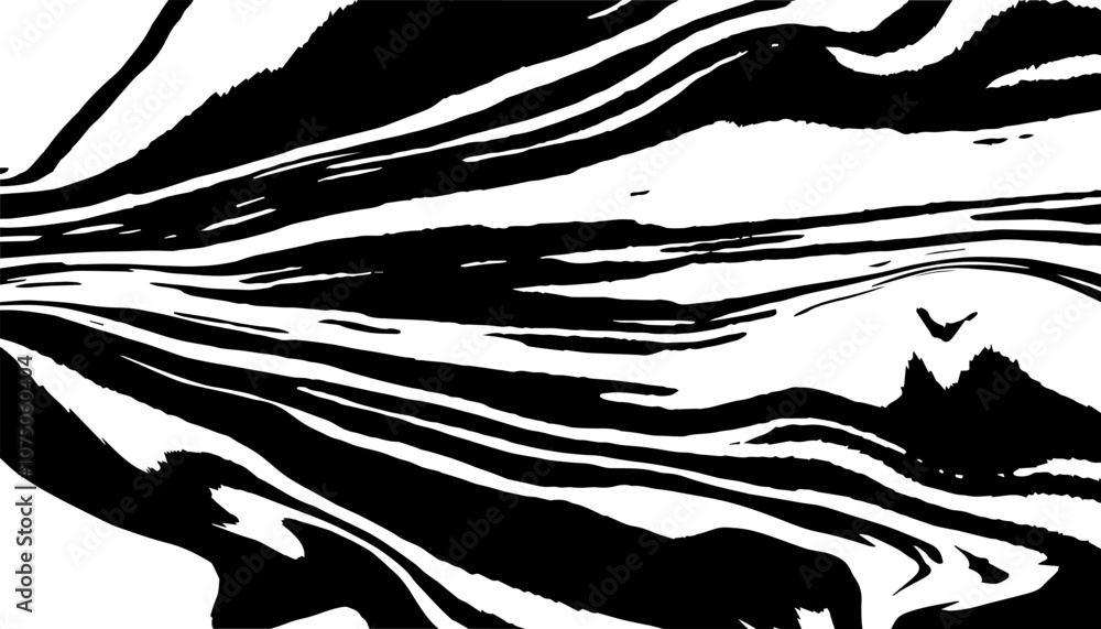 Poster black and white abstract marble pattern with fluid effect. dynamic vector illustration for modern ba