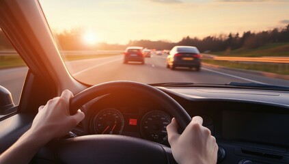 Driving into the Sunset