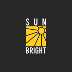 sun bright shining logo icon sign symbol vector art