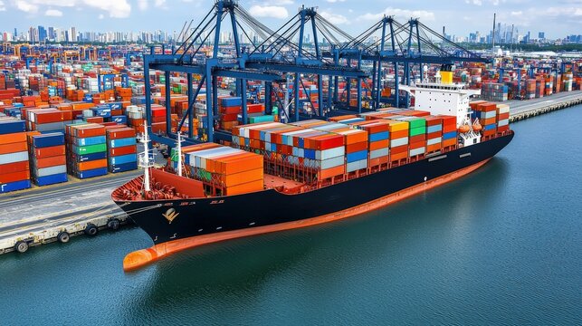 Global transportation logistics efficiently delivering goods across borders