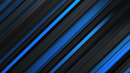 Obraz premium Abstract Blue and Black Diagonal Lines Background