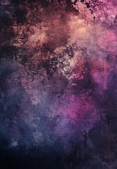Fototapeta premium A dark purple abstract painting with a metallic texture, romantic and atmospheric, with soft edges and blurred details. 