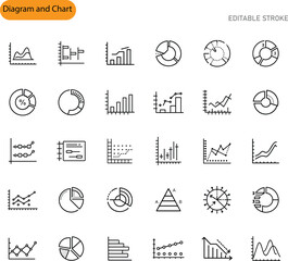 Data Visualization Icons Charts, Graphs, and Diagrams
