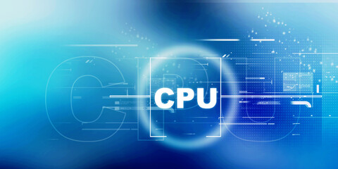 2d illustration Central Processing Unit
