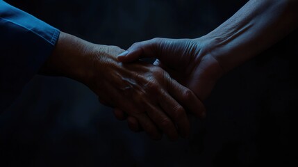 People, holding hands and help for healthcare with love, care and trust. 