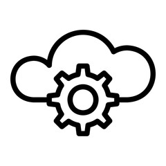 cloud service line icon