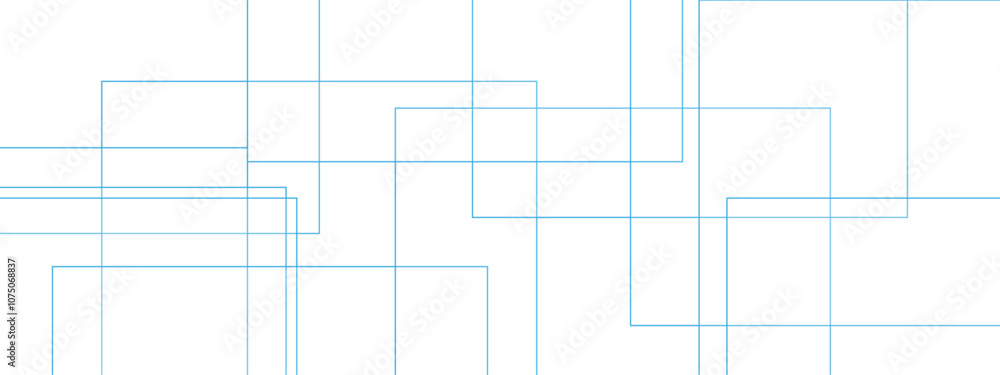 Aufkleber Abstract colorful geometric pattern with squares, random lines, and triangle shapes in the background design. Geometric seamless lines with blue transparent material and square shapes.